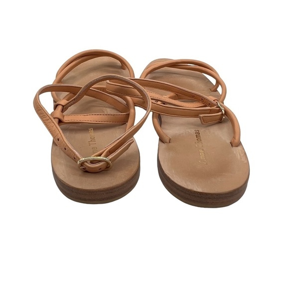 Anne Thomas Tan Strappy Flat Sandals Size 40 Women's - Picture 8 of 9